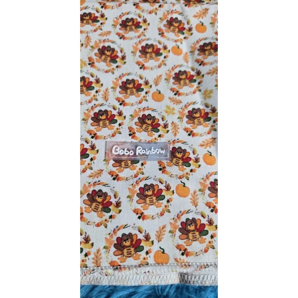 Bobo Rainbow Dog Bandana/Scarf Cotton Thanksgiving Turkey Large- 22